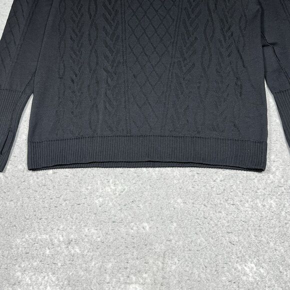 Lululemon Rest Less Pullover Hoodie Shirt Womens Size 8 Black Textured Stretch - Picture 3 of 9